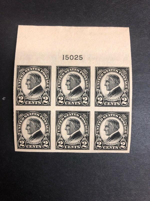 611 Plate Block Of 6 Superb Wide Top Mint Never Hinged. Very Nice