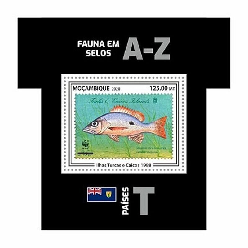 Mozambique - 2020 Fauna WWF Fish - Stamp Souvenir Sheet - MOZ200226b10 