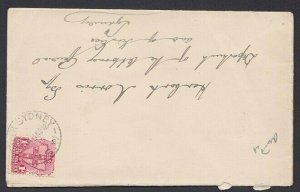 NEW SOUTH WALES 1912 1d on local cover NORTH SYDNEY cds.....................Q736
