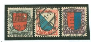 Switzerland #B15-B17 Used Single (Complete Set)