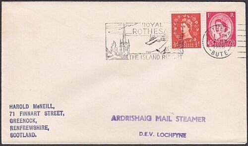 GB SCOTLAND 1966 cover DEV. LOCHFYNE, ARDRISHAIG MAIL STEAMER cachet........x975 