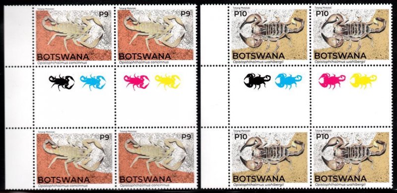 Botswana - 2021 Scorpions Marginal Gutter Pair Set MNH**