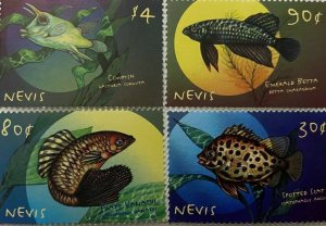 Nevis 2000 - Tropical Fish  - Set of Four   - MNH
