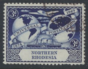 Northern Rhodesia  SG 51 UPU  1949  SC# 51 Used  see detail and scan