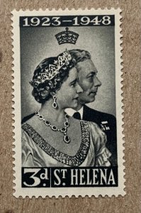 St. Helena 1948 3p Silver Wedding, MNH. Scott 130, CV $0.30. SG 143