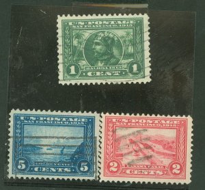 United States #397-99 Used Multiple