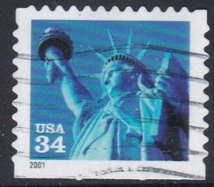 USA -2001 - Statue of Liberty - 34c - used