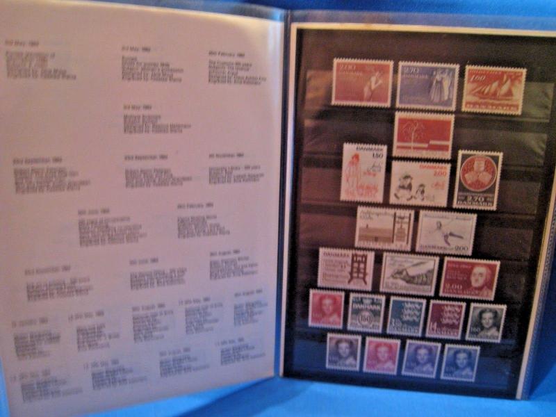 DENMARK STAMP YEAR SETS - 1972, 1974, 1981, 1982, 1983   mnh   (GG)