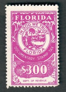 Florida $3.00 Documentary used State Revenue single