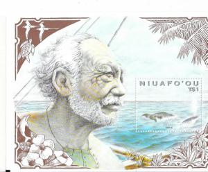 Tonga -Niuafo'ou #133  WHALES S/S  (MNH) CV $20.00