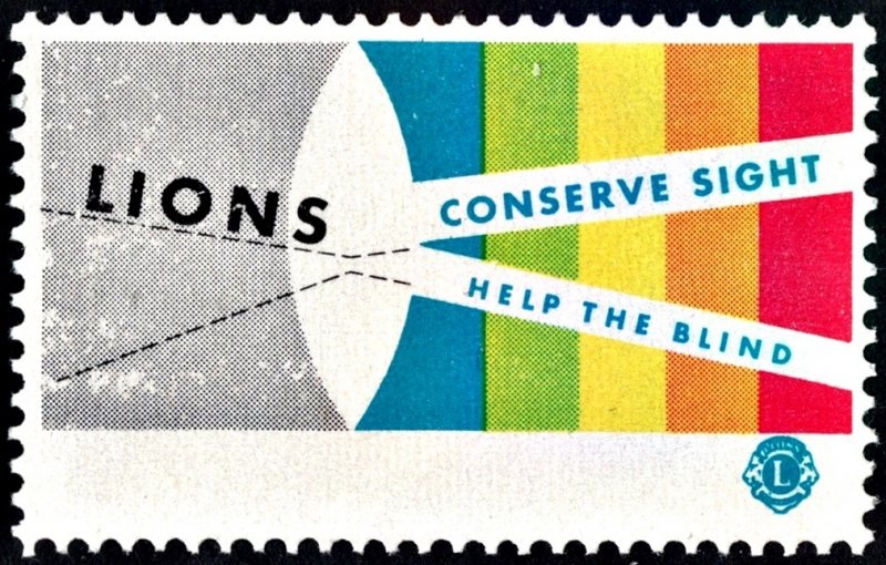 Lions Club Charity Seal Conserve Sight Single OG/NH