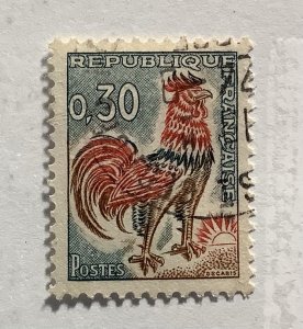 France 1965 Scott 1024B used - 30c, Gallic Cock