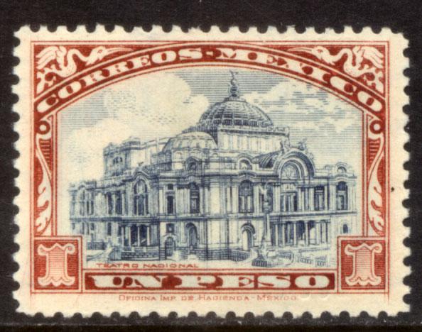 MEXICO 649, $1Peso PALACE OF FINE ARTS. Mint, NH