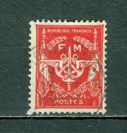 FRANCE 1947 MILITARY #M11   USED NO THINS...$0.25