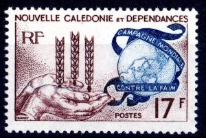 New Caledonia 1963 Sc#323 FAO FREEDOM FROM HUNGER-WHEAT AND GLOBE Single MNH