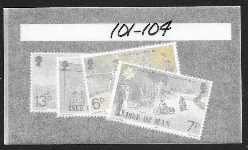 ISLE OF MAN Sc#101-104 Complete Mint Never Hinged Set