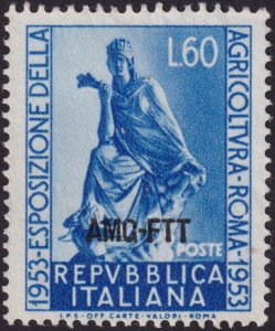 Trieste Zone A 1953 #183 vf mh 60L Deep Blue