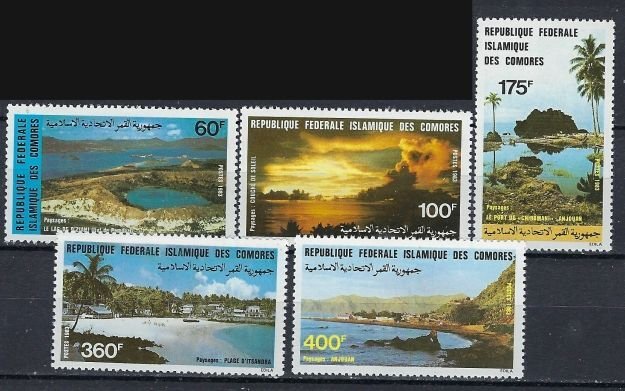 Comoro Is 571-75 MNH 1983 Landscapes