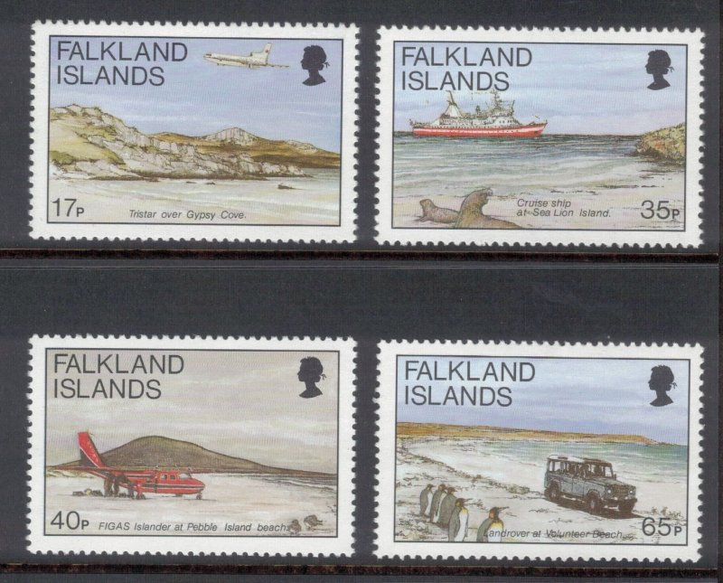 FALKLAND ISLANDS 1994 Beaches; Scott 616-19, SG 719-22; MNH