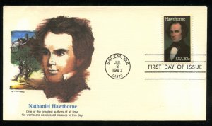 US 2047 Nathaniel Hawthorn UA Fleetwood cachet FDC