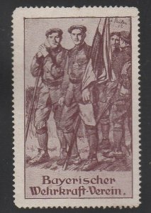 Germany - Bavarian Defense Force Advertising Stamp - NG 