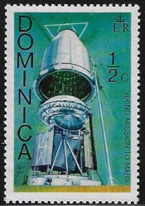 Dominica #494 Unused LH; 1/2c Viking Spacecraft (1976)