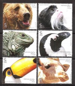 2001 Portugal 2520-2525 Fauna - Animals of the Lisbon Zoo 9,00 €
