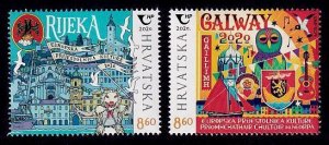Croatia Sc# 1155-6 MNH Rijeka & Galway (Joint Issue with Ireland)