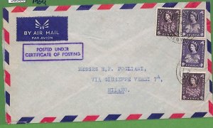 59508 - KENYA  KUT - Postal History - AIRMAIL COVER  to ITALY  1964  Fauna Zebra