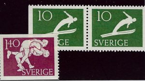 Sweden SC#447, 448pair Mint VF...Worth a Close Look!!