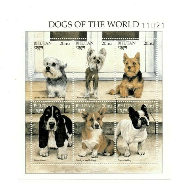 SPECIAL LOT Bhutan 1997 1162 - Dogs of the World - 50 Sets of 6v - MNH