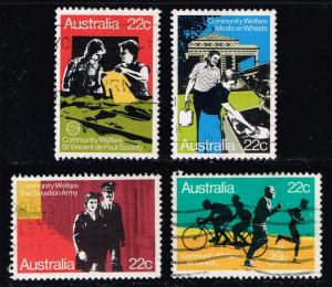 Australia #747-750 Charities Set of 4; used (1.40)