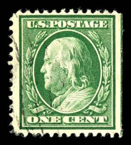 USA 331 Used Booklet Stamp