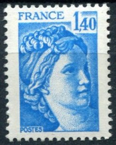 France Sc#1573 MNH, 1.40f brt bl, Sabine (1978)