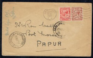 PAPUA & NEW GUINEA 1932 Cover UK to Port Moresby bearing - 41278