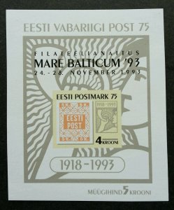*FREE SHIP Estonia Mare Balticum '93 1993 (miniature sheet) MNH *imperf
