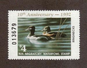 NH10 - New Hampshire State Duck Stamp. Single MNH.OG  #02 NH10