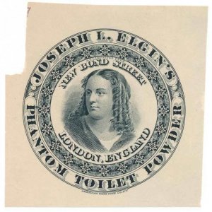 Joseph L. Elgin’s Phantom Toilet Powder Die Proof 1863 London, England