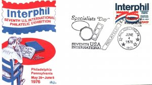 INTERPHIL 7th U.S INTERNATIONAL PHILATELIC EXHIBITION SPECIALISTS DAY JUNE 4 '76