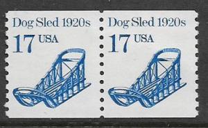 Sc. # 2135 Dogsled MNH Coil Pair