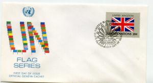 United Nations #399 Flag Series 1983, United Kingdom Official Geneva Cachet FDC