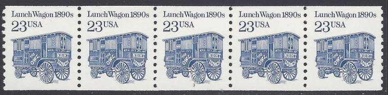 #2464 23c Lunch Wagon 1890s PNC/5 #3 1991 Mint NH