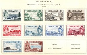 Gibraltar Scott 132-141 MH*  short set 10/14 does not include album page