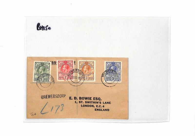 BH150 1927 SWAZILAND Bremersdorp Cover