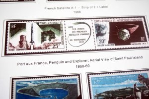 COLOR PRINTED TAAF: FRENCH ANTARCTICA 1955-2010 STAMP ALBUM PAGES (104 il.pages)