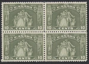 Canada #209 10c United Empire Loyalists Block of 4 VF Mint LH