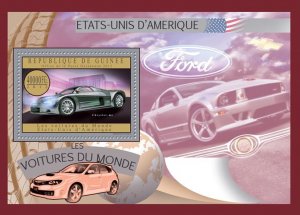 GUINEA - 2012 - US Cars - Perf Souv Sheet - Mint Never Hinged