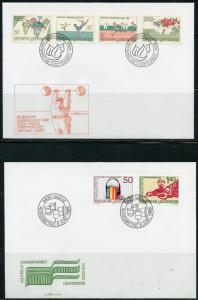 LIECHTENSTEIN LOT IV  OF 24  LATE DATE FIRST DAY COVERS 