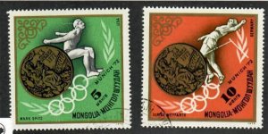 Mongolia; Scott 699-700; 1972;  Used