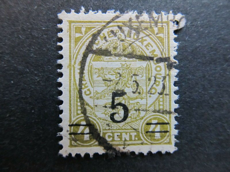 A4P26F59 Letzebuerg Luxembourg 1916-24 surch 5c on 4c used